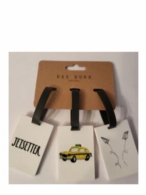NEW Rae Dunn 3 Pack Mini Luggage Tag